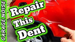 Repairing body damage on your car. diy auto body dent and paint repair