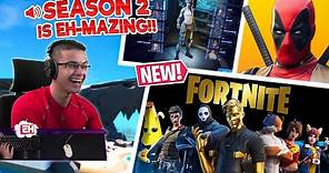 Nick Eh 30's FIRST REACTION to Fortnite Season 2! (Chapter 2)