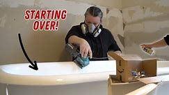 Sure hope this goes smoothly... *literally* I AM STARTING THE BATHTUB OVER! BATHROOM RENO