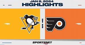 NHL Highlights | Penguins vs. Flyers - January 8, 2024