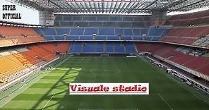 Visuale Stadio San Siro Giuseppe Meazza fila 7 Settore 227 secondo anello Rosso, Inter