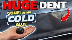 Fixing a HUGE DENT with COLD GLUE!