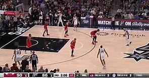 Blake Wesley Thunderous Dunk Over Coby White / Bulls vs. Spurs / January 13, 2024