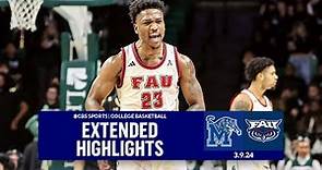 Memphis at Florida Atlantic: College Basketball Extended Highlights I CBS Sports