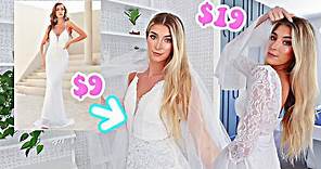 I Bought the CHEAPEST WEDDING DRESSES Online!