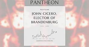 John Cicero, Elector of Brandenburg Biography - Elector of Brandenburg 1486 to 1499