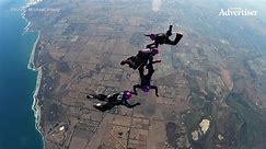 Check out formation skydiving team... - Geelong Advertiser