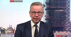 Michael Gove tells Susanna Reid that new coronavirus rules mean children with separated parents must stay whe