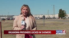 Oklahoma prisoners locked in showers