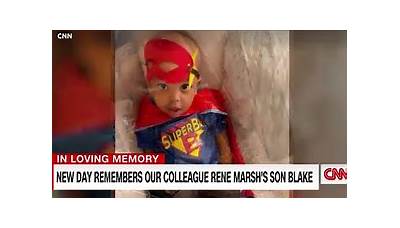 CNN anchor Poppy Harlow tears up as she reads tribute to colleague Rene Marsh’s late two-year-old son