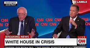Bernie Sanders and John Kasich at the CNN Debate