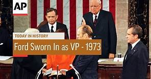Gerald Ford Sworn In as Vice President - 1973 | Today in History | 6 Dec 16