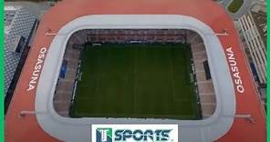 Una vuelta en DRONE dentro del estadio El Sadar del CA Osasuna, ELEGIDO el MEJOR del mundo en 2021