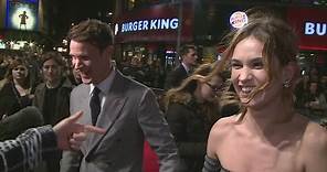 CUTE: Lily James gets flirty with boyfriend Matt Smith at Pride and Prejudice and Zombies premiere