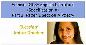Analysis of 'Blessing' by Imtiaz Dharker