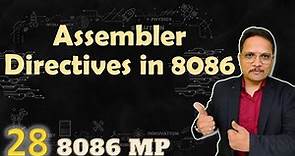 Assembler Directives/ Pseudo Codes of 8086