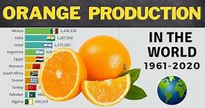 ORANGE Production In The World By Country | 1961-2020 | The Largest Producers Of Oranges