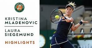Kristina Mladenovic vs Laura Siegemund - Round 1 Highlights I Roland-Garros 2020