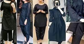 New Simple Black Dress Designs | Casual Black Suits For 2022 Trendy Collection.