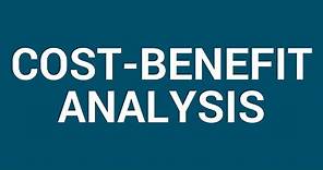 Cost benefit analysis