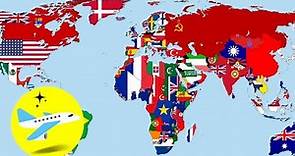 Todos los PAÍSES DEL MUNDO👉Vuela y aprende los nombres de los países/Mapa mundial✈️