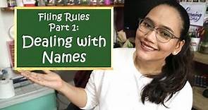 Alphabetizing Names - Filing Rules Part 1 - Clerical Operations - Civil Service Review