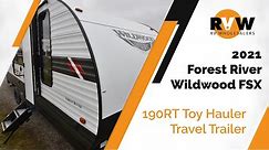 2021 Forest River Wildwood FSX 190RT Toy Hauler Travel Trailer