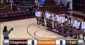 Chapman University Women's Volleyball Highlights vs. Occidental College