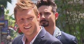 Nick Carter thanks Backstreet fans, chokes up at ceremony
