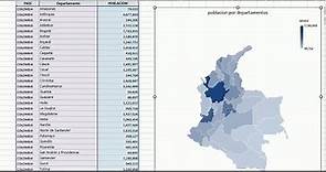 MAPAS EN EXCEL MOSTRANDO DATOS DE COLOMBIA