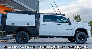 Satin White Chevy 2500 HD + GCI Traytec Canopy Build