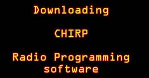 Downloading CHIRP radio programming software