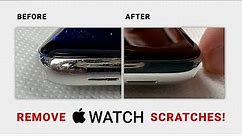 REVIVE a scratched APPLE WATCH in SECONDS (Scratched Stainless Steel)