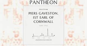 Piers Gaveston, 1st Earl of Cornwall Biography - Favourite of Edward II (c. 1284 – 1312)