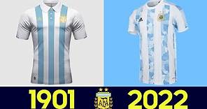 La evolución (Historia) de la camiseta de la Selección Argentina a lo largo de su historia 1901-2022