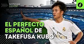 ¡DE LOCOS! El increíble español del japonés Kubo con el Real Madrid