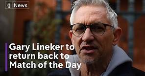 Gary Lineker to return to Match of the Day