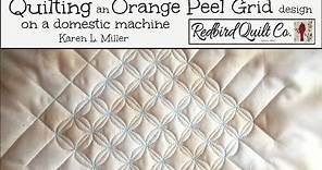 Orange Peel Grid Quilting Design - Continuous Curve on a Domestic Machine