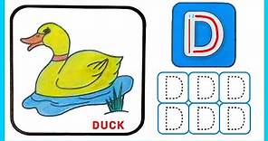 Tracing | Tracing Letter D | Tracing Letters For Kids | Practice Writing Letter D