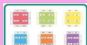 Classroom Seating Chart Template | Editable Display Poster