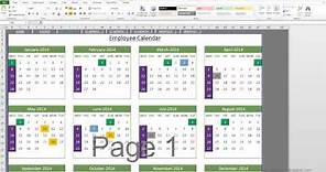 Event Calendar Maker (Excel Template)