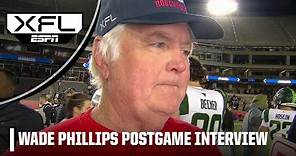 Wade Phillips says its great to be back to winning football games | XFL on ESPN