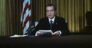 Nixon Defends His Office On Watergate Charges