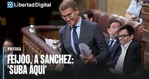 Feijóo, a Sánchez: "Suba aquí y diga lo que España va a tener que soportar si es usted presidente"