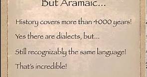 A Brief History of Aramaic, by JesusSpokeAramaic.com