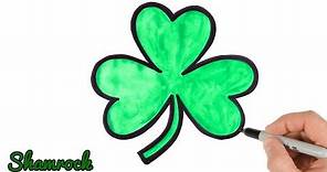 How to draw Shamrock Easy | St. Patrick's Day Drawings