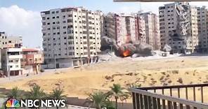 Video captures explosion as Israeli missile hits Gaza City