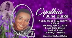 A Homegoing Service for the Life of Cynthia Burke