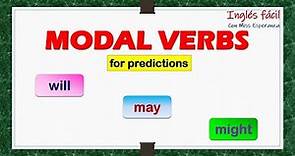 Modal verbs for predictions: will, may and might con explicación en español. #modalverbs