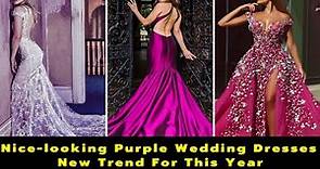 18 Purple Wedding Dresses | Dark Purple Bridal Dresses | Purple Accent Wedding Dress